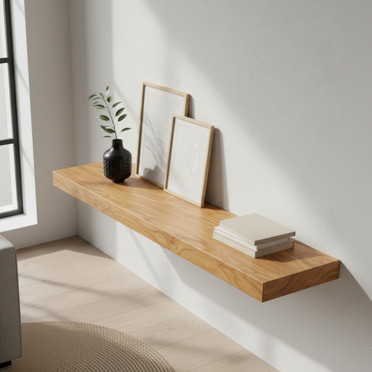 Ulme Massivholz Wandregal