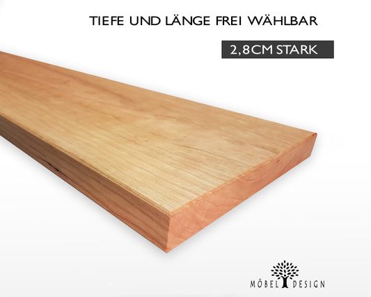 Kirschbaum Massivholz Wandregal
