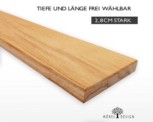 Wildbuche Massivholz Wandregal