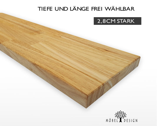 Hevea Massivholz Wandregal