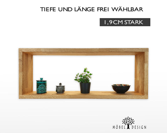 Eiche Massivholz Wandregal stabverleimt