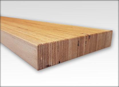 Baubuche Massivholz Wandregal