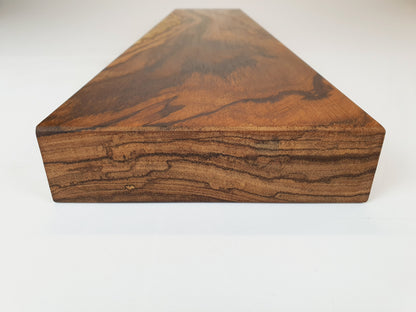 Zebrano Massivholz Wandregal